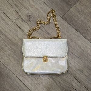 Elegant Retro 80's Gold Chain Shoulder Evening/Glam Bag